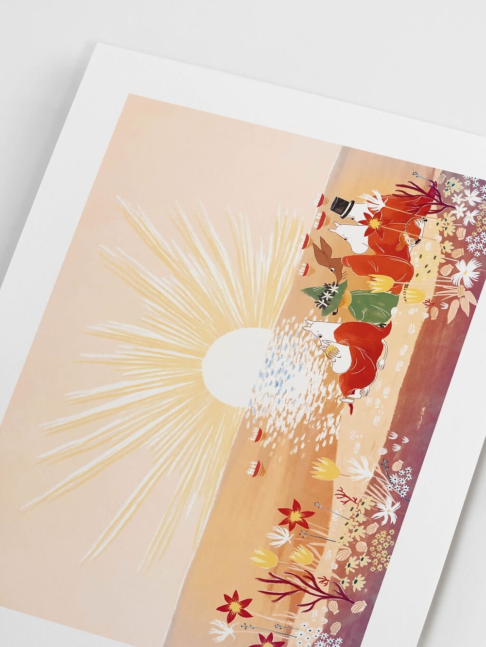 Sunrise Moomin & Friends Canvas Print Poster - 20x30cm Sunset Wall Decor